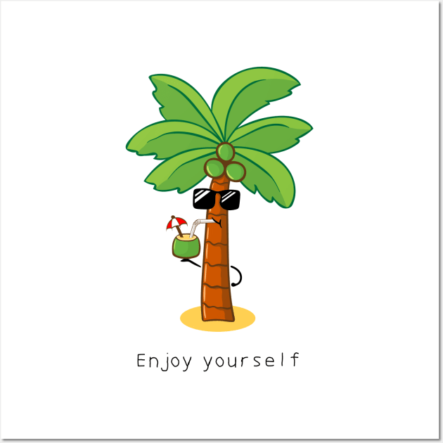 cute coconut tree Wall Art by wordspotrayal